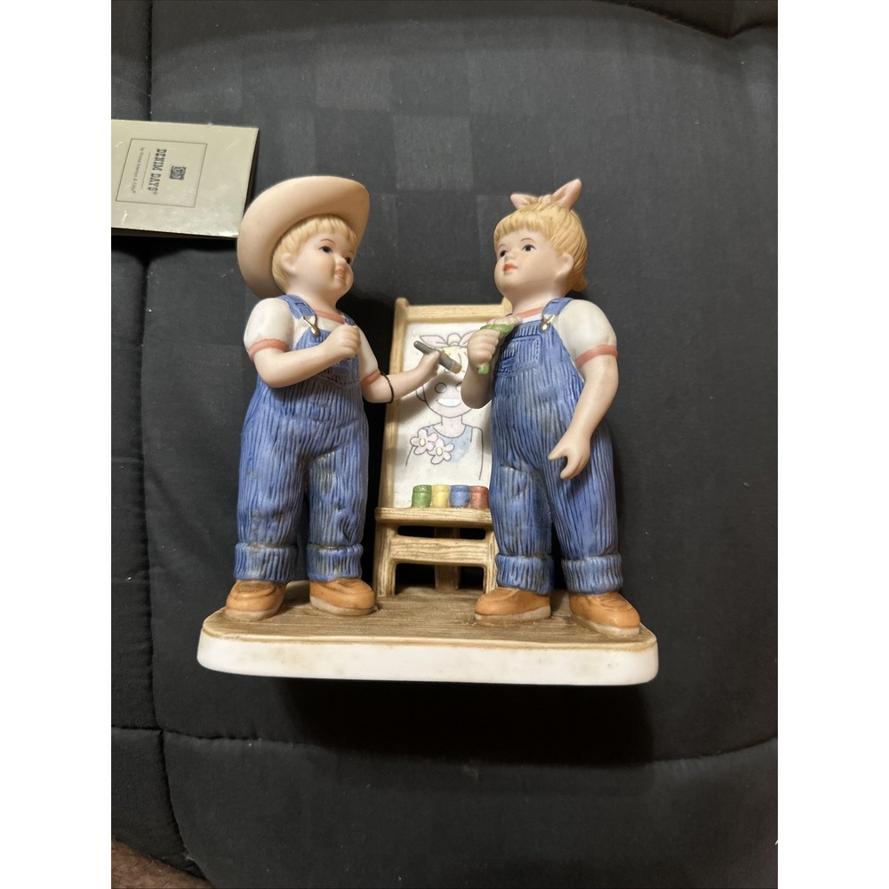 DENIM DAYS "PAINTING PICTURE" HOMCO FIGURINE #15356